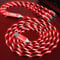 3 in 1 LED USB Kabel, Multi 1.2M fließend USB Ladekabel Leuchtendes LED Licht Handy Ladekabel Micro USB Typ C für Huawei P10 P20 und mehr (Rot)