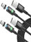 Kuulaa Magnetic USB C Fast Charging Cable 2 Pack 6.6ft Magnetic Charger Cable Nylon Braided Data Transfer Magnet Charging Cable