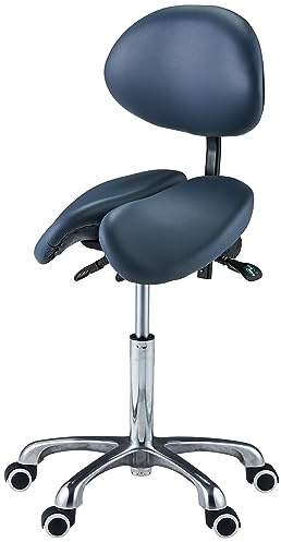 Master Massage Berkeley Sattelstuhl Split-Seat mit Kippoptionen Höhenverstellbar mit Rückenlehne Königsblau