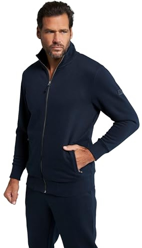 JP 1880 Herren große Größen Übergrößen Menswear L-8XL Jay-PI Sweatjacke, Stehkragen, bis 8 XL dunkel Marine 7XL 804180730-7XL