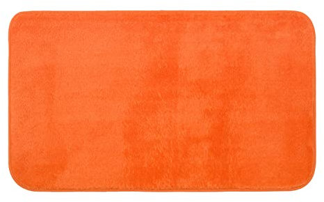 Gözze - Premium Rutschfester Badteppich, RIO, 100% Microfaser, 60 x 100 cm - Terra