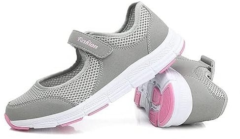 Padgene Women's Comfortable Working Nurse Shoes Non-Slip Adjustable Breathable Walking Casual Nursing Orthotic Lightweight Shoes