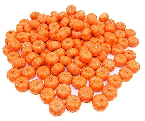 Haveratio 30pcs Mini 3.8cm Artificial Halloween Pumpkin Fake Simulation Food Vegetables 3.8cm Diamater Foam Pumpkins DIY Crafts Orange