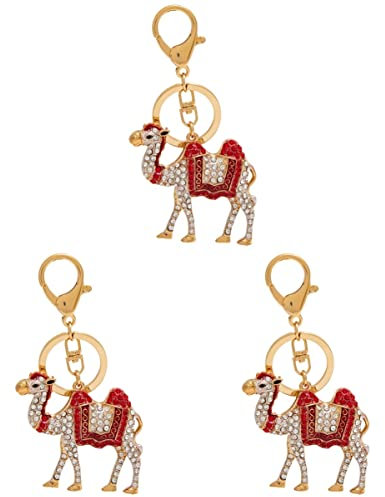 NUOBESTY 3 Stücke Zurück Schiff Geldbörse Zubehör Keychain Glänzende Tasche Mode für Attraktive Form Schlüsselring Das Geschenk Bling Dekoration Pursered von Strass Rot Handtasche Favor