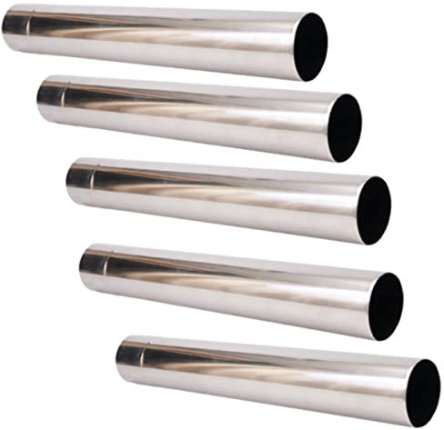 Stainless Steel Chimney Pipe, Diameter 6 cm, Stove Pipe, Stainless Steel Round Pipe, Rustproof Chimney Refurbishment, Flue Pipe, Exhaust Pipe for Safe Dissipation of Combustion Gases, Length 30 cm