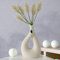 SECASA Vase Keramik| Vasen für Pampasgras | Große Deko Vase weiß | Tischdeko Modern | Vintage Blumenvase | Tulpenvase Deko für Wohnzimmer, Schlafzimmer oder Küche