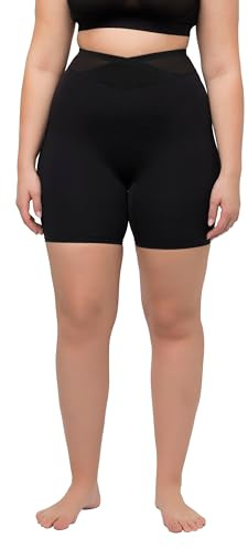 Ulla Popken, Damen, große Größen, Shaping-Panty, breiter Meshbund, Wickeleffekt, High Waist