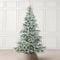 Christow 7ft Alpine Fir Christmas Tree with Snow, Luxury Artificial Flocked Indoor Xmas Decoration, Natural Looking Dual Tone PVC Needles, Easy Assembly with Stand, Tip Count 1135 (skirt not included)