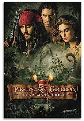 VZRSQZK Filmposter Fluch der Karibik 2 Dead Soul Box, dekoratives Gemälde, Leinwand, Wandposter und Kunstdruck, modernes Familienschlafzimmer-Dekor-Poster, 20 x 30 cm