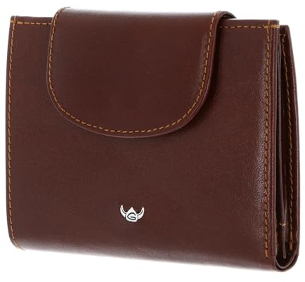 Golden Head Leder Geldbörse Colorado RFID Protect Kombischeintasche mit Riegel 1237 Tabacco braun