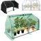 Aufun Mini Serre de Jardin Réchauffement des Plantes Serre Maison avec Porte Enroulable Serre Film Serre pour Jardin Extérieur et Intérieur 180 × 90 × 90 cm Vert