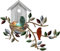 Birds Metal Wall Art, Metal Birds Wall Decor Outdoor Bird Wall Art Hanging Metal Wall Decor for Indoor Outdoor Garden