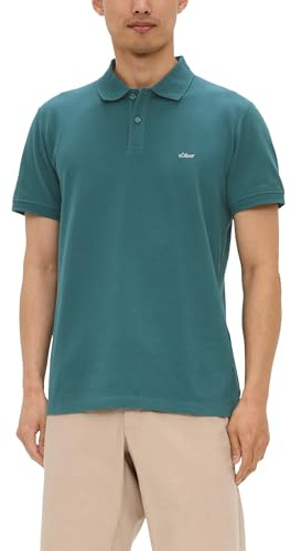s.Oliver Poloshirt mit Logo-Stickerei und Knopfleiste