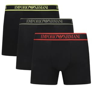 Emporio Armani Men's CORE LOGOBAND 3-PACK BOXER Boxer Shorts, NERO/NERO/NERO,