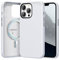 SURPHY Faux Leather Case Compatible with iPhone 13 Pro Case 6.1 inch, Premium PU Leather Case Cover (with Metallic Buttons & Microfiber Lining) for iPhone 13 Pro, Cool White