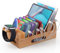All In One Family Dock Station, Wooden Bamboo Charge Stand, Dock Rack Organizer for Multiple Devices for Mobile Phones, Tablets, Laptop, Smart Watch -No Charger Power Supply