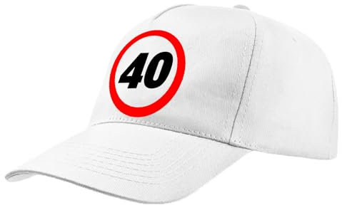 Mr. Gadgets Gorra con visera, regalo simpático cumpleaños, años cartel de tráfico (40 años)