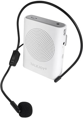 Marktschreier Megafon Geräuschverstärker Mikrofon mit Headset Lautsprecher Verstärker lauter sprechen mit Gürtelclip, leicht und dünn Megaphon, Besser verstanden Werden