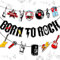 JeVenis Star Born Dekoration Rock Deko 50er Jahre Deko Dekoration Party Rockstar Musik Deko Hintergrund Geburtstag Girlande Luftballons