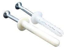 Tasselli a battere nylon c/vite 6X40-6X60 (Bianco, 6x60)