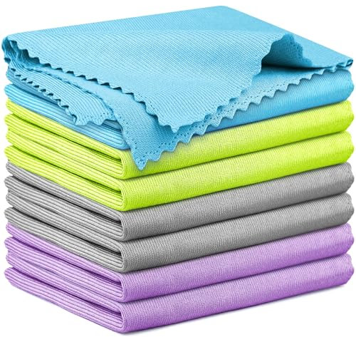 Airlab 8X Bayeta Cristales Sin Pelusa, Paños Magicos Limpiacristales, Ballets de Microfibra, Paños de Limpieza para Coches Ventanas, Trapos Abrillantador para Espejos Hogar Bar Cocina Vajilla, 40x30cm