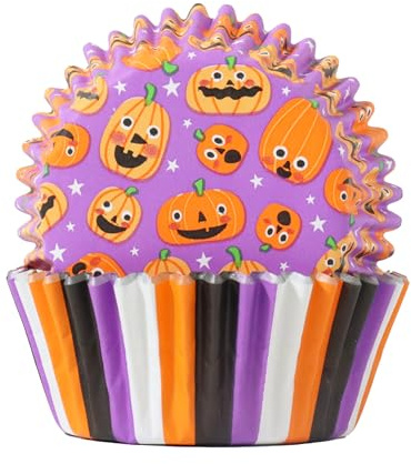 PME Halloween Folienbeschichtete Cupcake-Förmchen - Kürbisparty (60 Stück)