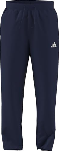 adidas Men's Essentials SMALL Logo Stanford Pant Open Hem, Dark Blue/White, XXL