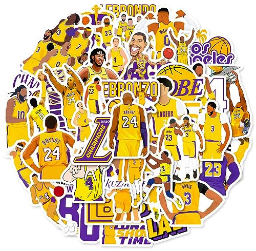 Star Kobes Bryants Anime-Aufkleber, Cartoon-Aufkleber für Wasserflasche, Laptop, Reisekoffer, Auto, Skateboard, Motorrad, Vinyl, wasserdicht, für Teenager, Kinder, 50 Stück