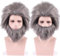 COSPLAZA Santa Claus Kurze graue Perücke Flauschige Wu kong Goku Santa Claus Cosplay Kostümperücke mit Schnurrbart