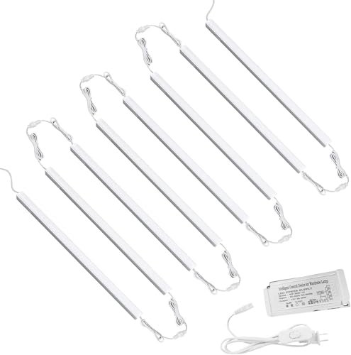 Cefrank Barras LED Para Armario, Luces de Vitrina, 8uds 30cm V-Forma, 16Watt 1600Lúmenes, Blanco Cálido (3000K)