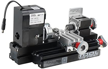 SHOYDID Mini Metal Lathe Table Top 0-20000RPM Variable Speed, 100PCS+ DIY Assembly Kit, 24W Metal Machine Tool Model with Base