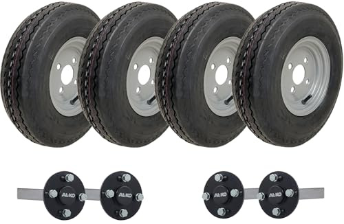 4.80/4.00-8 Kit de remorque à double essieu roues et essieux ALKO légaux à haute vitesse
