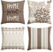 Artoid Mode Khaki Dahlien Geometrisch Frühling Kissenbezüge 4er Set, 40x40 cm Zierkissenbezug Cushion Cover Couch Wohnzimmer Außenbereich Deko