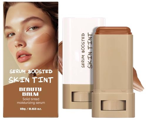 Foundation Stick Beauty Balm Serum Boosted Skin Tint, fest getönter feuchtigkeitsspendender Serum Contour Stick Foundation Face Stick für Frauen, Make-up mit natürlichem Finish (3#, 18g)