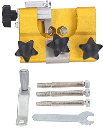 Zoeyilan Kettensägenschärfer -Jig -Kit, tragbares Handkurbelwerkzeug, tragbare manuelle Kettenschärfungs -Jig mit 3 Stkbarren Schleifkopf für Kettensäge und elektrische Säge, Holzfäller,