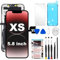 TSIOFO Display für iPhone XS LCD Bildschirm Ersatz 5,8 Zoll,3D Touch Digitizer Display für iPhone XS Touchscreen mit Reparatursatz, Kompatibel für Modell A2097, A1920, A2100, A2098