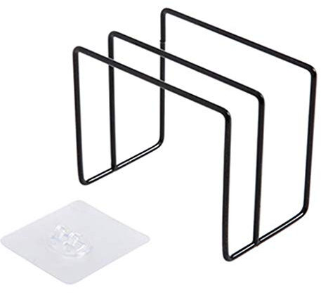 KAHDGSS Punch-free Wall Mount Pot Lid Holder Durable Iron Cutting Board Rack Kitchen Organizer Hanging Board Shelf Household Desktop Storage Supplies