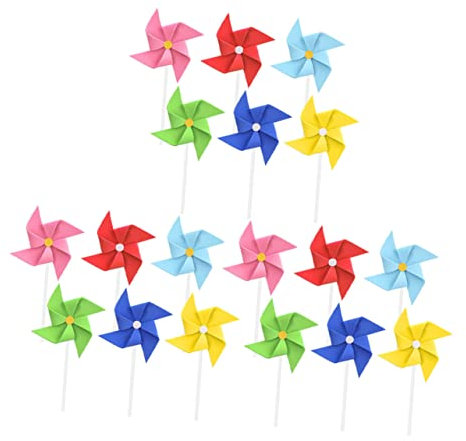 MILISTEN 1 Satz Windmühlenkarte Kuchen -topper Party Oh Tortenaufsätze Für Geburtstage Cake Topper Shower Cake Topper Wedding Kuchendeckel Geburtstag Torten Topper Eva Bunt 18 Stück