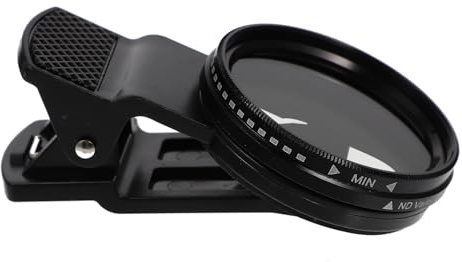 Aluminiumlegierung Handy Objektivfilter Nd2-400 37-mm | 1 Satz mit Clip, Schutzdeckel und Tasche, Kompakt für Mobile Aufnahmen und Wolken