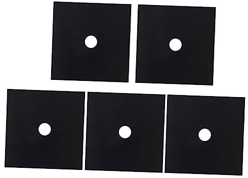 LIGIGWASH 5pcs Reusable Hob Stovetop Liners Gas Burner Covers Fireproof Mat for Kitchen