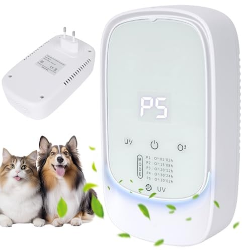 HOSSOM Generatore di ozono purificatore d'aria, Deodorante per Ionizzatore, Eliminatore di odori con diffusore di aromi, Purificatore d'aria, Mini Purificatore d'Aria Ozono, CADR 50m³/h Fino A 30㎡