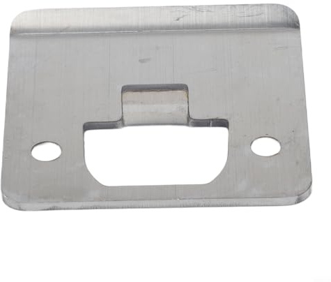 Extended Lip Strike Plate Extra Wide Lip Door Latch Door Strike Plate Metal Door Frame Repair Plate With Screws For Interior Exterior Door(steel color)