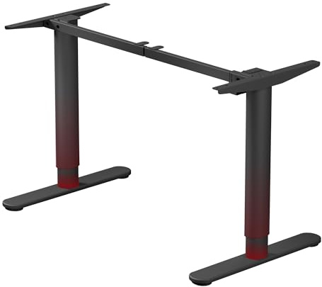 SANODESK Pied de Bureau Électrique Réglable en Hauteur, Structure de Table Réglable en Hauteur de 71 à 118 cm, Design à Pieds Gonds, Noir