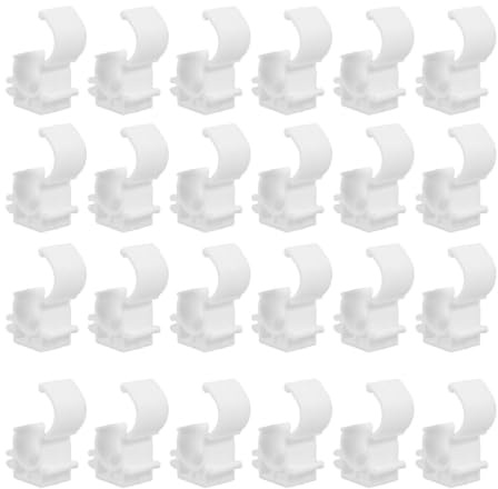 HANABASS 40pcs Water Pipe Clamps U Shaped Buckles, Ppr, White, Easy Installation, for Gas Pipes and Fuel Hoses, Offices and Industrial Areas