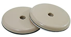 Shepherd Hardware 9454 2-1/2-Inch Round, Adhesive Slide Glide Furniture Sliders, 4-Pack, Beige, 2.5, Set of 4 Pieces