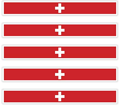 benobler 5 x Aufkleber Schweiz f. KFZ Auto Motorrad Boot Flagge Fahne Suisse