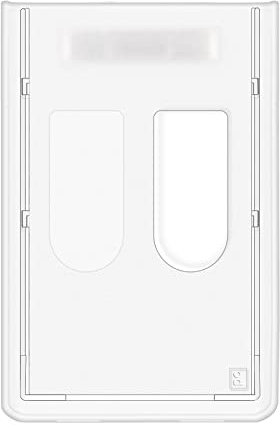 1x Ausweishalter Kartenhülle Ausweishülle mit Daumenschub für 2 KARTEN Transparent (vertikal/hochkant)