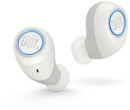 JBL Free X – Écouteurs Bluetooth sans fil – Kit mains-libres & micro intégré – Autonomie jusqu'à 24 hrs – Blanc