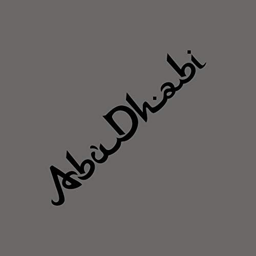 Schriftzug Abu Dhabi schwarz 30cm Auto Tür Heck Motorhaube Aufkleber Tattoo Deko Folie