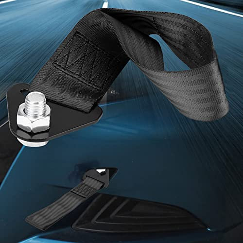 Gancio di Traino Universale Funi di Traino per Auto ad Alta Resistenza per Gancio di Traino Sul Paraurti Anteriore(Nero)